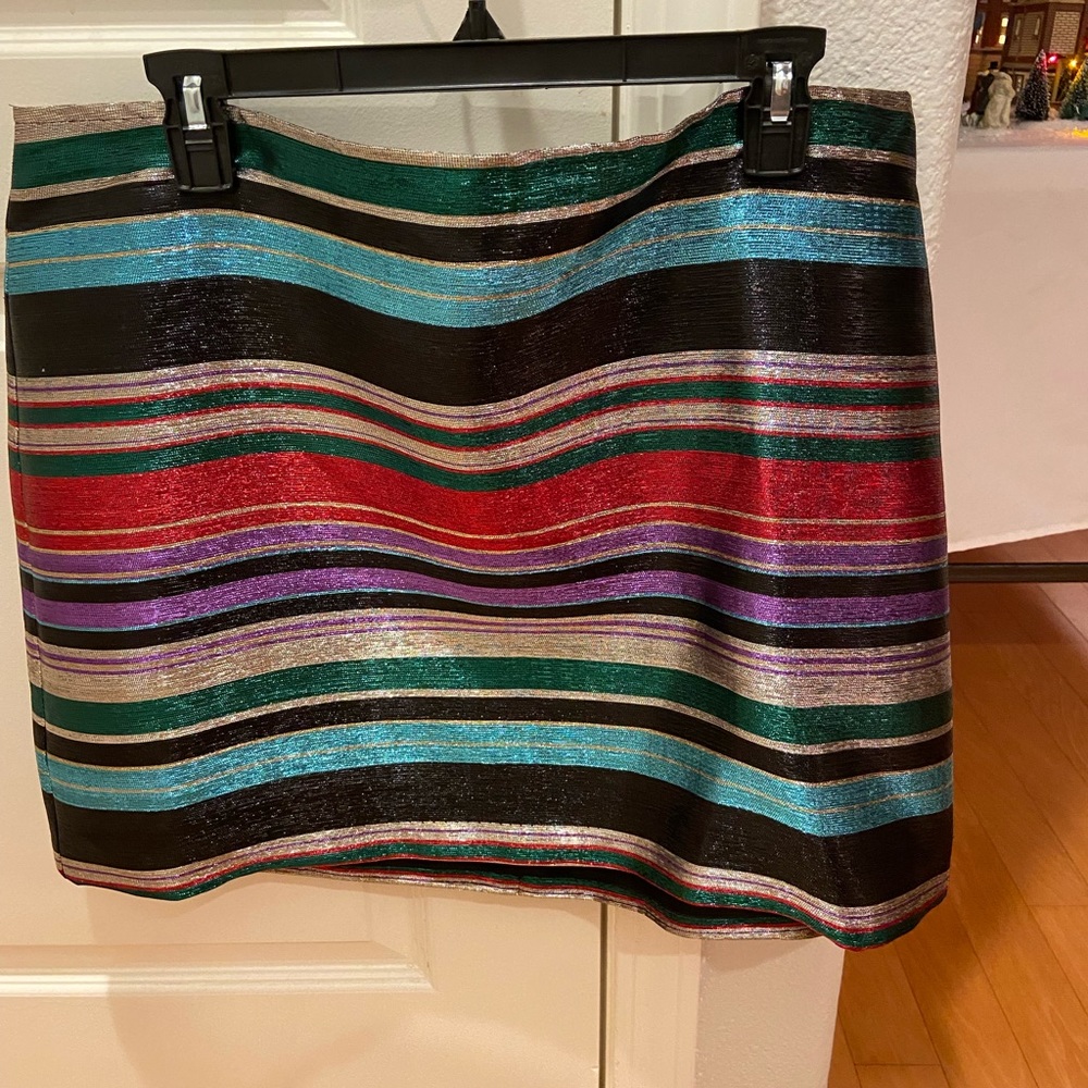 Trina Turk Metallic Holiday Party Skirt SZ14 NWT